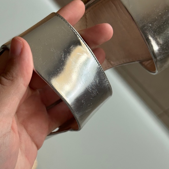 Silver Prada wedges size 9 - Picture 4 of 7